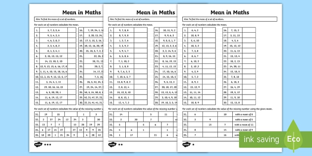 How to calculate Mean, Mode, Median and Range - Twinkl