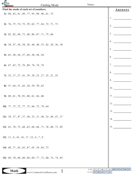 Mean Median Mode &  Range Worksheets | Free - Distance Learning ...