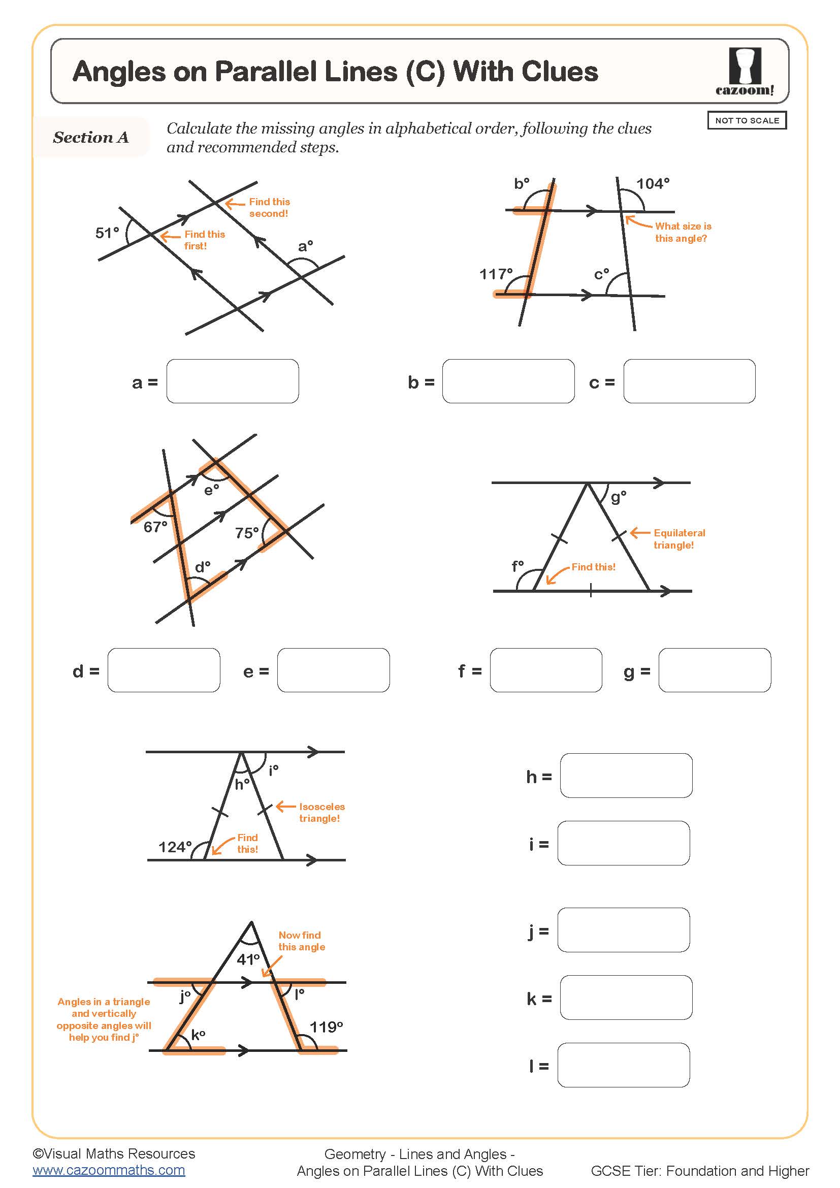 Year 10 Lines and Angles Worksheets | PDF Printable Worksheets