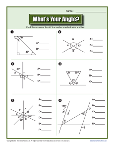 Your student will be angling for an A after this missing angle ...