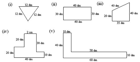 Worksheet on Perimeter of a Figure |Questions on Measurement of Length