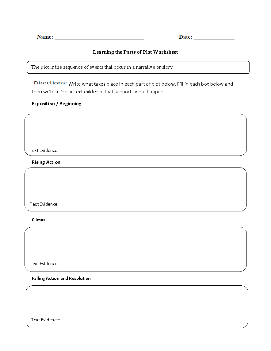 worksheets library | Plot Worksheets