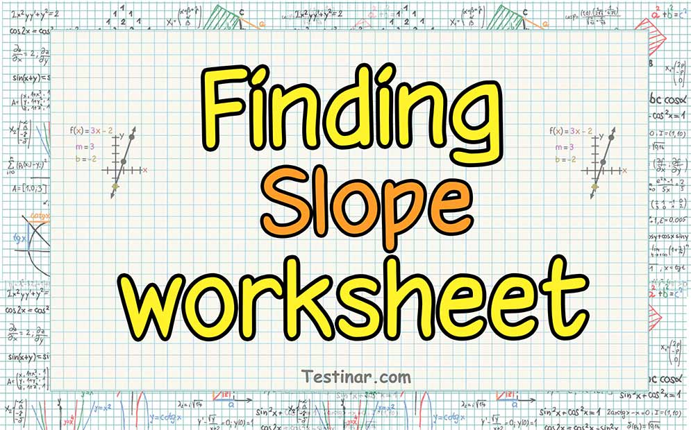 finding the slope of a line worksheet