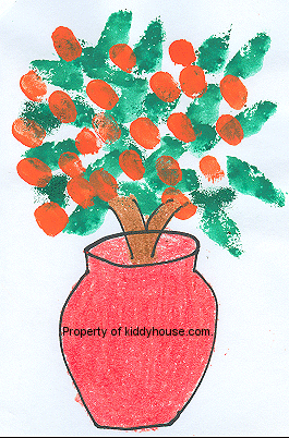 Chinese New Year Card Finger Printing