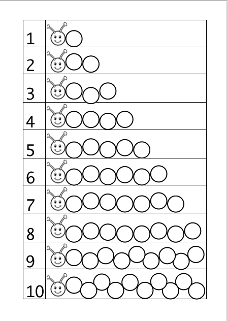 Fingerprint Caterpillar Activity - Learning Numbers - ASTOLDBYMOM