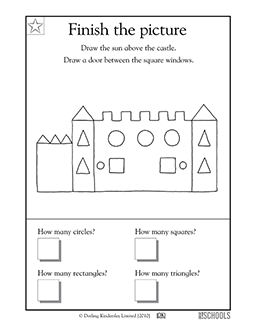 Finish the picture | 1st grade, Kindergarten, Preschool Math ...