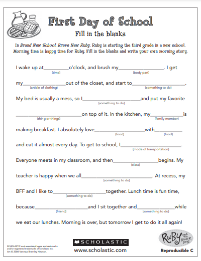 finish the story worksheet