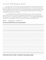 finish the story worksheet