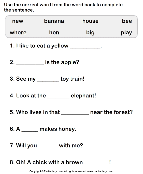 finish this sentence blank worksheet