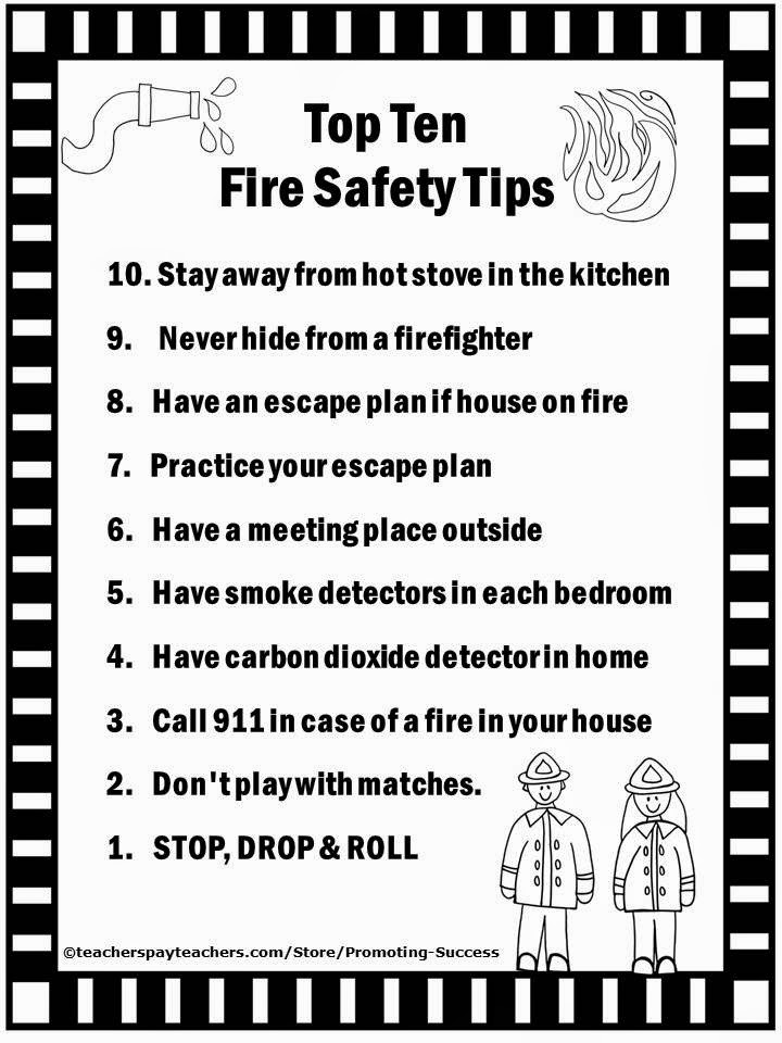 Promoting Success: Free Fire Prevention Week Printables Top Ten List