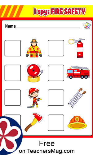 fire safety worksheet for kindergarten