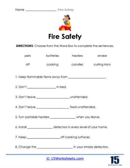 Fire Safety Worksheets - 15 Worksheets Library