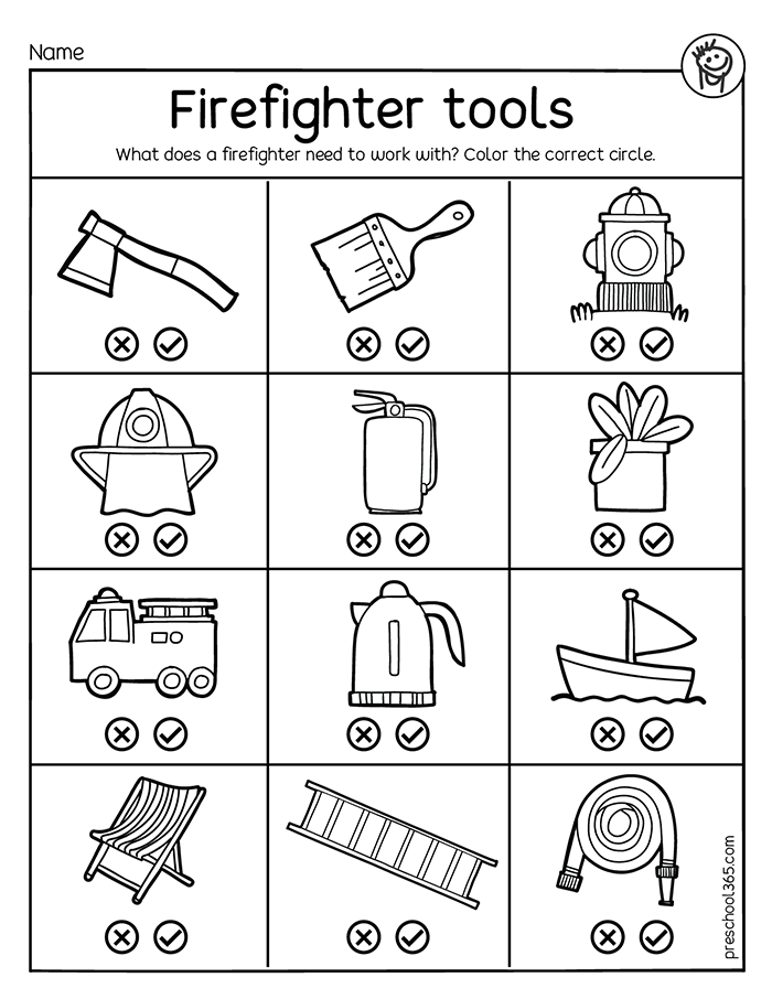 Fire Safety Activities For Preschool Kids Worksheets Library