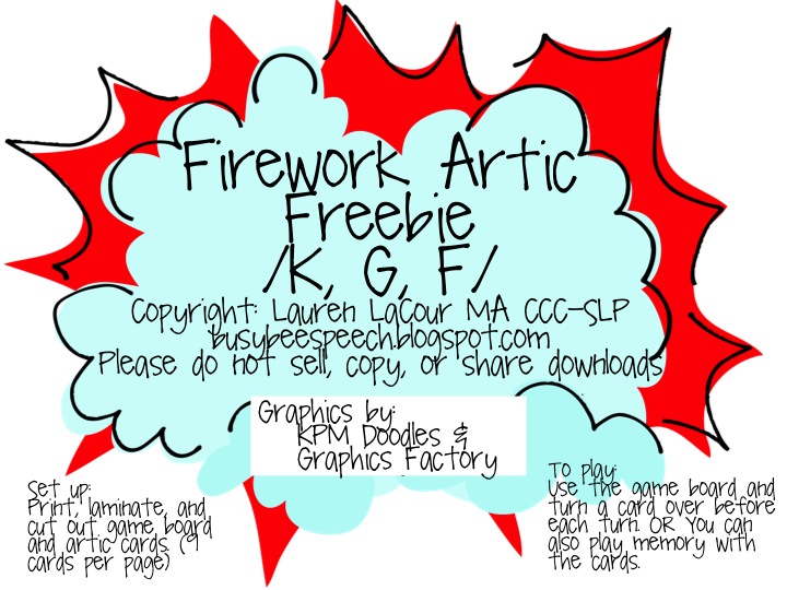 Firework Artic FREEBIE! - Busy Bee Speech