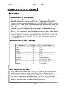 Pyrotechnics Lesson Plans &  Worksheets Reviewed by Teachers