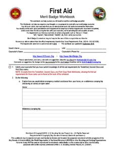 first aid merit badge worksheet