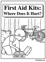 first aid worksheet for kids