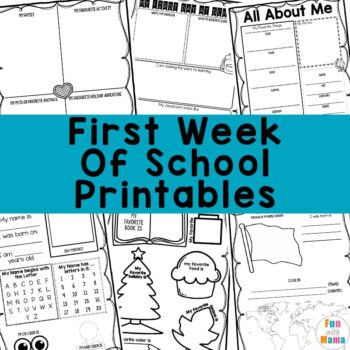 First Day of School Activities + Printables - Fun with Mama