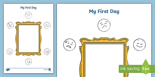 first day of kindergarten worksheet