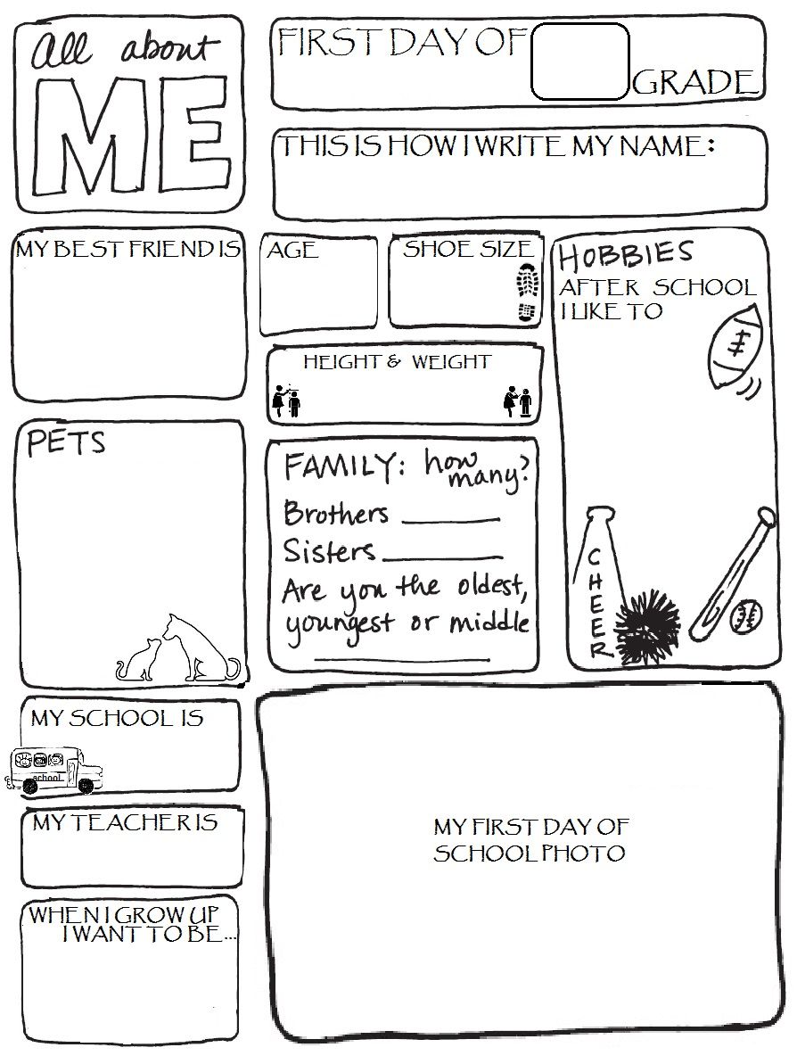 first day of school worksheet high school