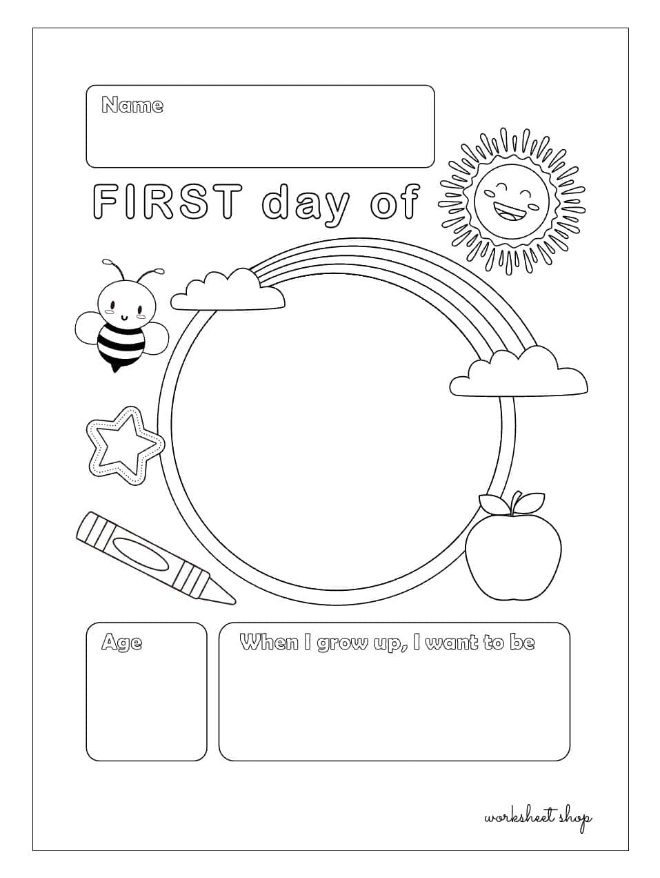 Free First Day Of School Printables Bostitch Office Worksheets Library