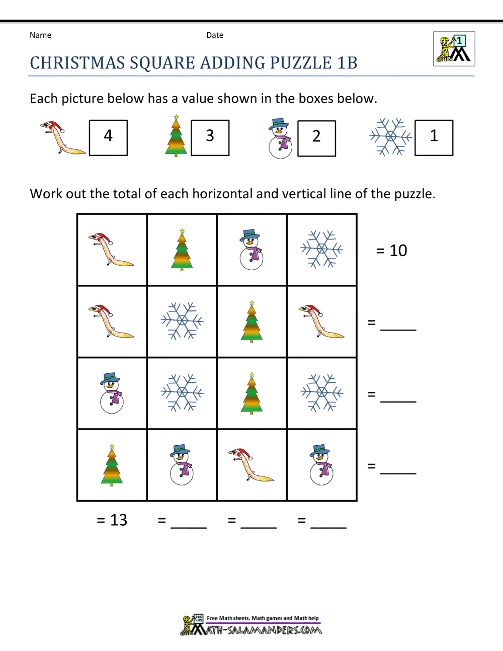 first grade christmas worksheet