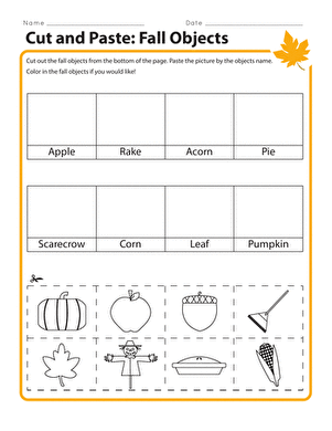 first grade cut and paste worksheet