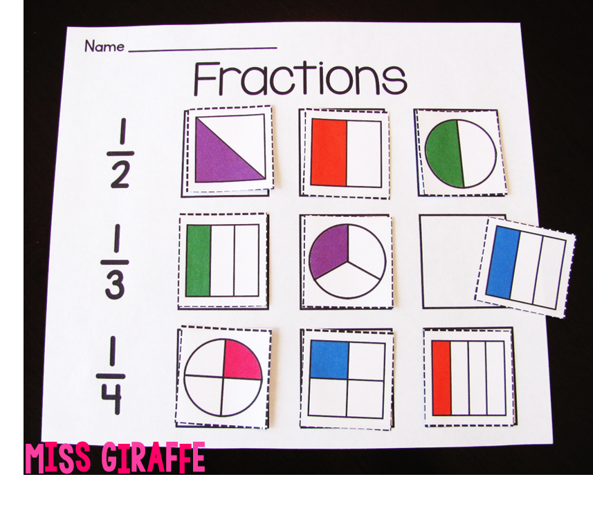 Miss Giraffes Class: Fractions in First Grade