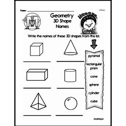 first grade geometry worksheet