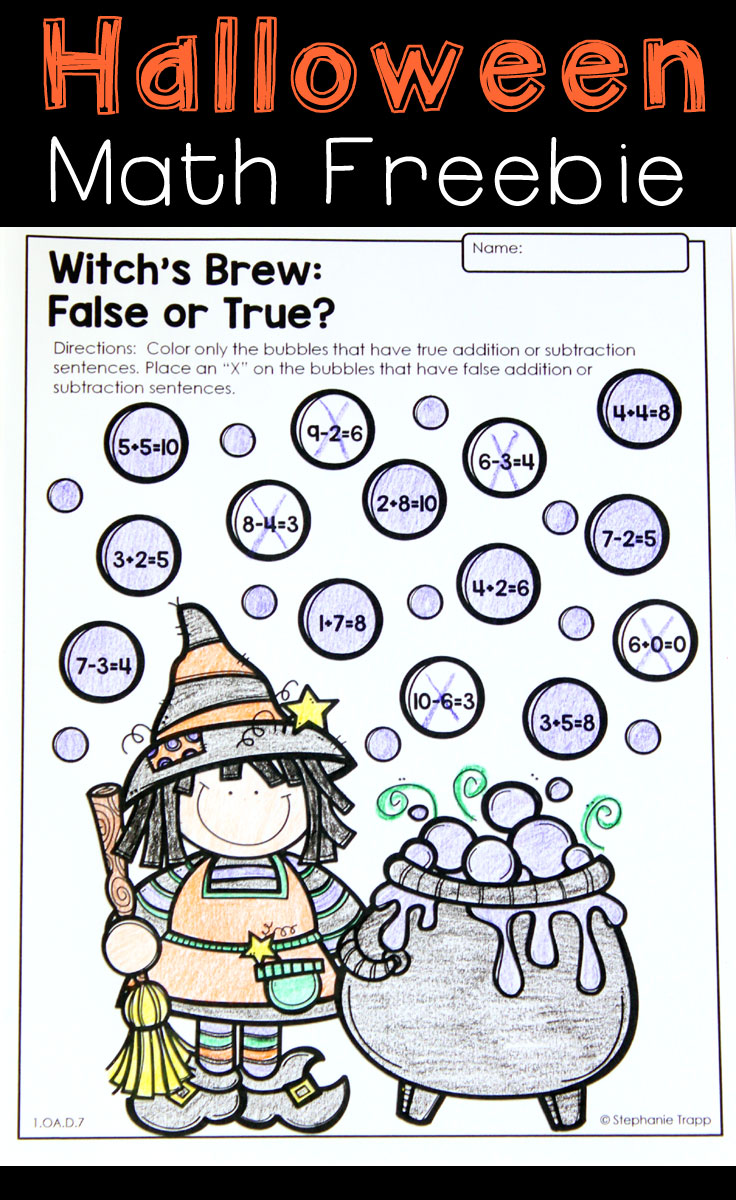 Halloween Math Activities - Primary Theme Park