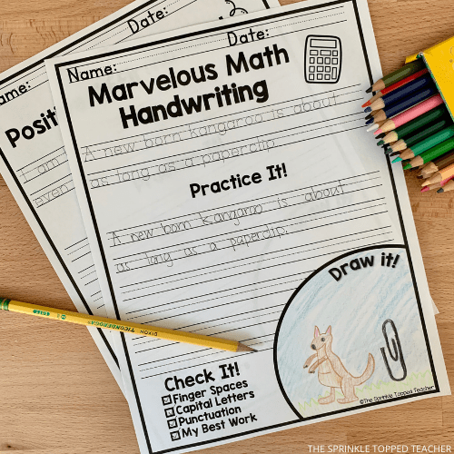 Free Printable Handwriting Worksheets for 1st - 6th Grade