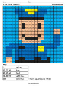 1st Grade Math - Coloring Squared