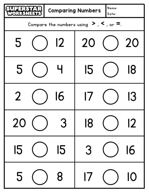 1st Grade Math Worksheets -Worksheets Library