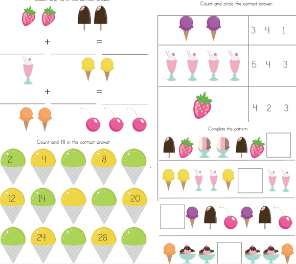 12 pages of Kindergarten and 1st grade math FREE Printables - Your ...