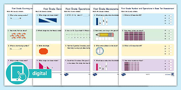 first grade math test