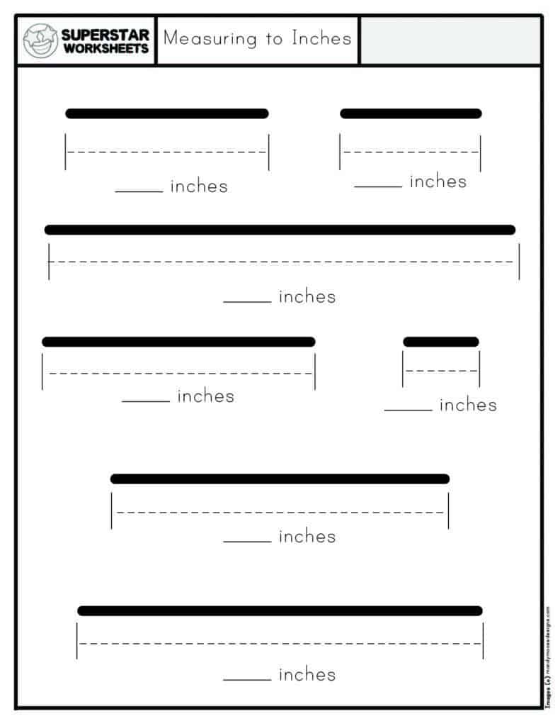 first grade measurement worksheet