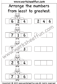 Numbers - Ordering Numbers / FREE Printable Worksheets - Worksheetfun