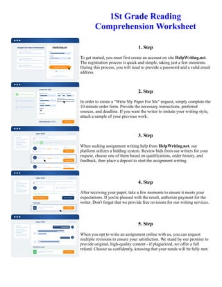 first grade reading comprehension worksheet pdf