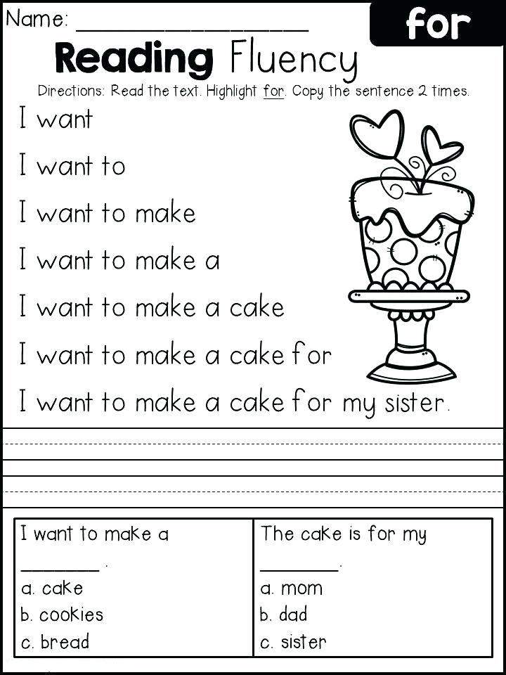 first grade reading printable worksheet