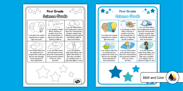First Grade Science Goals Poster (teacher made) - Twinkl