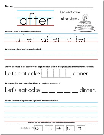 First Grade Sight Word Sentences - Confessions of a Homeschooler