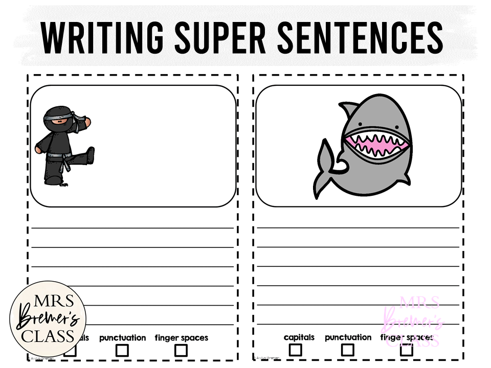 first grade sentence writing worksheet