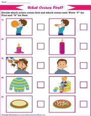 first grade sequencing worksheet