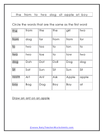 1st Grade Spelling Worksheets