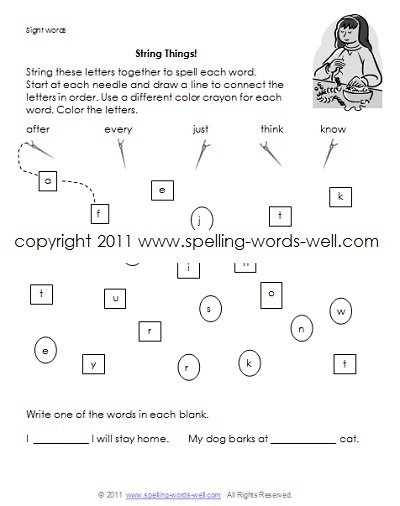 First Grade Homework Worksheets