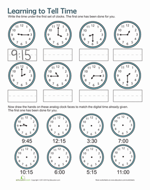 Time Practice | Worksheet 