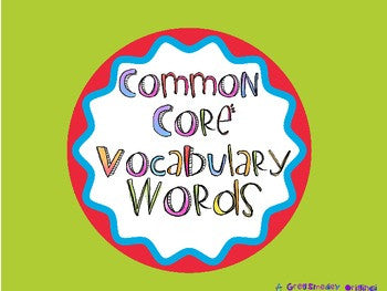 FIRST GRADE Vocabulary Cards - The Kindergarten Smorgasboard ...