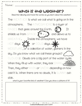 Weather worksheets for kindergarten worksheets library