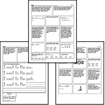 first grade word problem worksheet