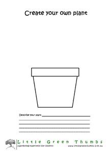 first grade worksheet for plant